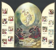 Holy Card Tríptico Lámina de Jesús Santino Imagen Piadosa Impresión segunda mano  Embacar hacia Argentina