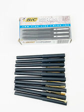 1995 BIC METAL POINT ROLLER .44mm ROLOS DE TINTA AZUL LINHA FINA - TINTA SECA - 10 CANETAS comprar usado  Enviando para Brazil