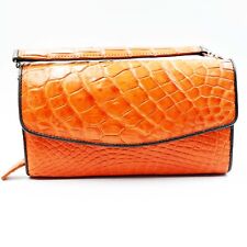 Novo Orange Real Pele De Couro Crocodilo feminina bolsa de mão estilo carteira comprar usado  Enviando para Brazil