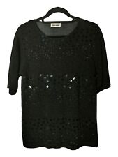 GERRY WEBER Black Beaded Top Size 14 Sparkle Occasion Lightweight for sale  Shipping to South Africa