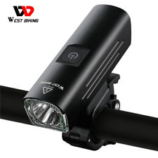 WEST BIKING Bicycle Front Light 1300 Lumen LED USB Rechargeable Light Flashlight, used for sale  Shipping to South Africa