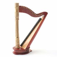 Casa de bonecas harpa de madeira dourada instrumento não funciona miniatura Tumdee 193 comprar usado  Enviando para Brazil