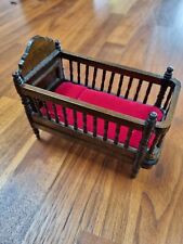wooden dolls house crib/cot pre owned 1/12 scale for sale  BOLTON