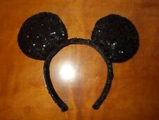 Faixa de cabeça orelhas de lantejoulas pretas Mickey Mouse parques da Disney comprar usado  Enviando para Brazil