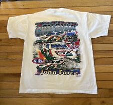 Camiseta Vintage 1997 John Force 2 Laterais NHRA Drag Racing NASCAR RARA Grande comprar usado  Enviando para Brazil