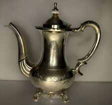 Vintage Solid Brass Tea Coffee Pot Ornate Bottom Stand Solid Handle Victorian for sale  Shipping to South Africa