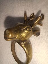 Vintage brass stag for sale  LIVERPOOL