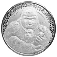 2023 Scottsdale Mint Congo SILVERBACK GORILLA 1 oz .999 Fine Silver coin in Caps for sale  Shipping to South Africa