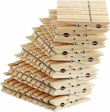 60 Solid Wooden Clothes Pegs Clips Washing Line Airer Rotary Garden Dry Laundry for sale  FELTHAM