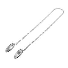 Napkin Serviette Towel Apron Bib Holder Handy 19" Chain Metal Clip Round Neck  for sale  Shipping to South Africa