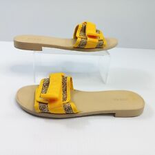 Sandalias amarillas de marca Guess Designer talla Reino Unido 9 chanclas vacaciones segunda mano  Embacar hacia Argentina