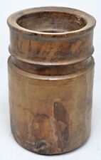 Antigo de madeira pequena medida de grão Paili Pot Original mão velha esculpida, usado comprar usado  Enviando para Brazil