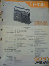 Manual de servicio de grabadora de casete de radio Sony CF-310L , usado segunda mano  Embacar hacia Argentina