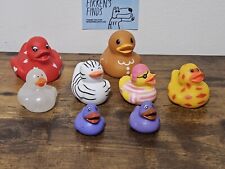 Used, LOT OF 8 RUBBER DUCKS!! ASSORTED SIZE COLOR THEME, JEEP DUCKING, BATH TOYS LOOK for sale  Shipping to South Africa
