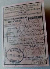 Tessera riconoscimento unione usato  Italia