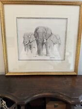 Elephant pencil drawing for sale  FALMOUTH