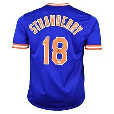 Usado, Camiseta deportiva de béisbol azul de Darryl Strawberry firmada en plata (PSA) segunda mano  Embacar hacia Argentina