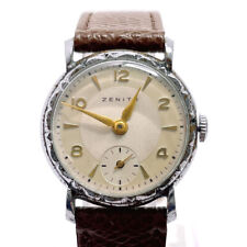 Relógios ZENITH antigos vintage aço inoxidável/couro prata/marrom comprar usado  Enviando para Brazil