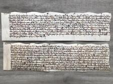 2 Vellum Indentures 17thC Charles II Period dated 1663, used for sale  CHEDDAR