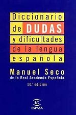 Diccionario De Dudas y Dificultades De La Lengua Española, Espasa, Usado; Muy bueno segunda mano  Embacar hacia Argentina