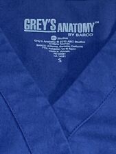 Greys Anatomy Blue Womens Scrub Top Size Small V Neck with pockets for sale  Shipping to South Africa