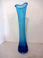 glass vintage vase blue for sale  Shingle Springs
