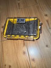 Pelican 1050 Waterproof Micro Case Clear Hard Cover Case Yellow Rubber Insert for sale  Shipping to South Africa