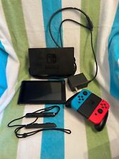 Used, Nintendo Switch Handheld Console Bundle Neon Red & Blue Joy-Con Grip Dock for sale  Brooklyn