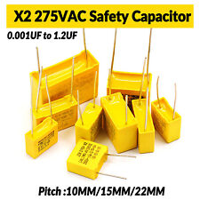 Capacitor de segurança X2 275VAC 10MM/15MM/22MM passo de chumbo 0,001UF a 1,2UF comprar usado  Enviando para Brazil
