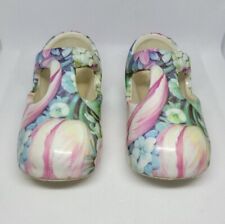 Zapatos para niños Linda Edgington Designs decoupage porcelana flores rosadas segunda mano  Embacar hacia Argentina