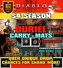 🔥DIABLO 4 SEASON 4✨DURIEL BOSS RUNS / MATS: Shard+Egg ON SALE!✨CARRY✨LEVEL GOLD for sale  Shipping to South Africa