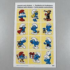 Smurfs stickers postcard for sale  CLEVEDON