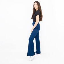 Nasty Gal Womens Trouser Flared Blue Ribbed Comfy Party Stretch High Rise  Work for sale  Shipping to South Africa