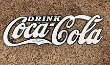 original RARE 1930s DRINK COCA-COLA DIECUT SIGN, used for sale  Shipping to South Africa