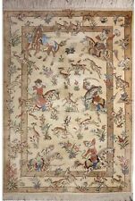 amazing silk on silk master hand-knotted  rug , 85 raj , 123 cm * 80 cm for sale  Shipping to South Africa