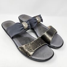 Naot Pinotage Size 42 US 11 Pewter Stretch Leather Wedge Sandal Shoe for sale  Shipping to South Africa