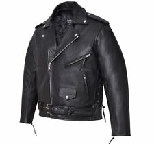 Homens genuíno 100% Lambskin jaqueta de couro Biker Motorcycle Slim Fit comprar usado  Enviando para Brazil