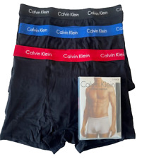 Usado, Roupa íntima masculina CK Calvin Klein pacote com 3 boxers shorts algodão stretch baús M G comprar usado  Enviando para Brazil