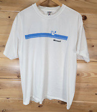 Camiseta vintage con logotipo de Microsoft para hombre XL blanca segunda mano  Embacar hacia Mexico