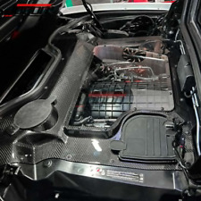 Cubiertas de bahía de motor transparente de carbono real para Corvette C8 Z06 convertible Stingray 20+, usado segunda mano  Embacar hacia Argentina