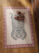 Alfombra decorativa tigre alfombra roja puerta dormitorio alfombra tigre tapetes cocina segunda mano  Embacar hacia Mexico