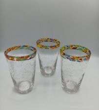 Lote de três copos de bolha soprados à mão com aro de confete comprar usado  Enviando para Brazil