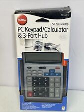 Royal Keypad 12 Digit Calculator USB Desktop PC-Calc 12 3 Port Hub Open Box, used for sale  Shipping to South Africa