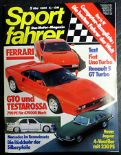 Sportfahrer 05/85 Ferrari GTO/Ferrari Testarossa,Golf GTI Katalysator,Fiat Uno T comprar usado  Enviando para Brazil