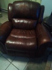 Leather chair brown for sale  Gloucester