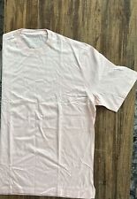 Camiseta Brioni masculina tamanho grande rosa algodão malha gola redonda manga curta Itália comprar usado  Enviando para Brazil