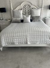 Silver quilted bedspread for sale  HOCKLEY