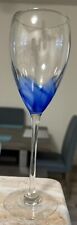 Used, STEVEN MASLACH ~ Signed Blue Tulip Wine Art Glass 9 1/8" for sale  Shipping to South Africa