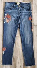Jeans Democracy tamanho 6 sem costura tornozelo skimmer design decalque floral comprar usado  Enviando para Brazil