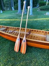American Traders 16' Wooden Canoe w/paddles. Made in the USA Excellent Condition for sale  Alton